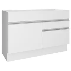 MADESA - Mueble De Cocina Bajo Glamy 1.20 Metros 1 Puerta 2 Cajones - Blanco