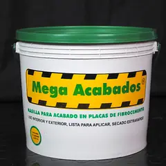 MEGAACABADOS - Masilla Mega Acabados 2.5 Galones para Acabados en Placas de Fibrocemento