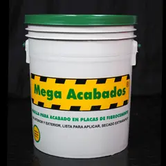 MEGAACABADOS - Masilla Mega Acabados 5 Galones para Acabados en Placas de Fibrocemento
