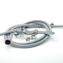 HELBERT - Kit Valvula Pedal ½? Con Dos Acoples Flexometalicos H-h- 100 Cms
