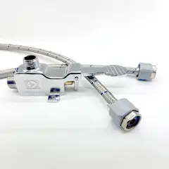 HELBERT - Kit Valvula Pedal ½? Con Dos Acoples Metalicos H-m- 40 Cms