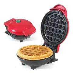 GENERICO - Mini Wafflera Pequeña Electrica Antiadherente Waflera Waffles