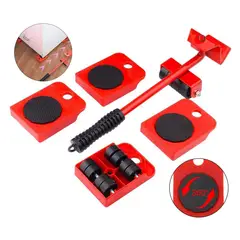 GENERICO - Elevador Movil Muebles Kit Mover Objetos Pesados Palanca Bases Ruedas