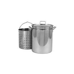 BAYOU CLASSIC - Ollas de Acero Inoxidable con Canasta Cap 41.63 L