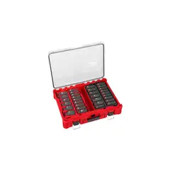 MILWAUKEE - Juego de Dados SHOCKWAVE con Organizador PACKOUT para Alto Impacto