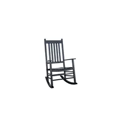 TREND - Silla Mecedora Estilo Rustico Negro