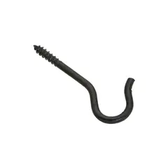 NATI - Gancho de Techo Resistente de Acero Negro de 6.35 cm