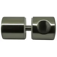 GENERICO - Boton Doble Aluminio Satinado para Division Baño