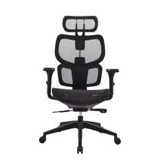 BONNO - Silla Escritorio Ejecutiva Negro con Cabecero Sam Syncro