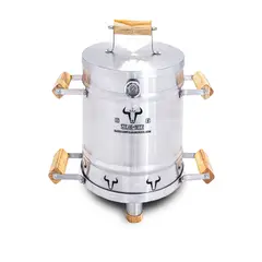 STEAK AND BEER - Barril Asador Acero Inoxidable 430 Pequeño Eco 56x36cm
