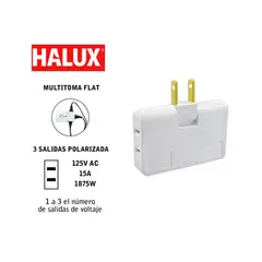 HALUX - Multitoma Flat Con 3 Salidas Polarizada