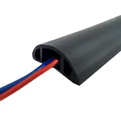 HALUX - Canal Flex De Piso Adhesiva Negra 50X15Mm X 2M