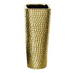 JUST HOME COLLECTION - Jarrón Cerámica 13.5x 33cm Oro Budapest