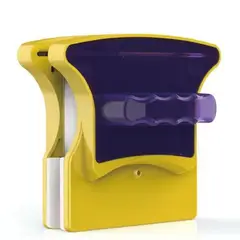 KLEINE WOLKE - Limpiavidrios Magnético con 4 Repuestos Doble Cara Amarillo/Azul 12cm Compuesto de Plástico 80% Imán 20%