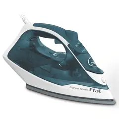 T-FAL - Plancha De Ropa a Vapor Express Steam, Suela XL Cerámica, 1600 Watts, Azul