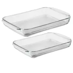 LIBBEY - Set x2 Refractarias Rectangulares 1.9 y 3.2 Pyrorey