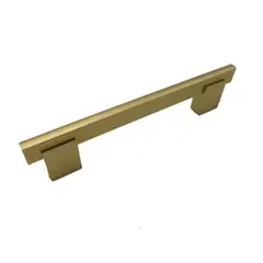 MADECENTRO - Manija Aluminio 324 Latón Cepillado cc 224 Mm