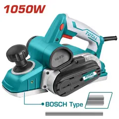 TOTAL - Cepillo Eléctrico para Madera 1050W 120V 3 mm 16000RPM Incluye Cuchilla de Corte