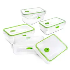 CHEF MASTER - Set X4 Recipientes para Cocina Tapper Hermético Verde
