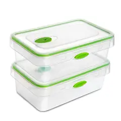 CHEF MASTER - Set X2 Recipientes para Cocina Tapper Hermético Verde