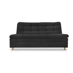 INDUSTRIAL BASESTILOS - Sofacama Baúl Lino Negro Patas Madera