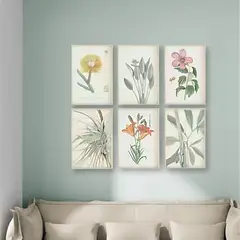 HOMUS - Set x 6 Cuadros - Mdf - Botanicos 1