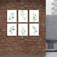 HOMUS - Set x 6 Cuadros - Mdf - Botanicos