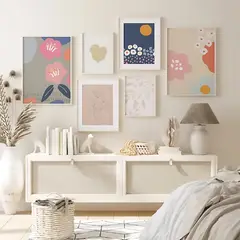 HOMUS - Set x 6 Cuadros - Mdf - Natura Beige