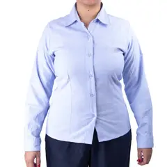 DQ - Blusa Oxford Azul T/m Paq x 6