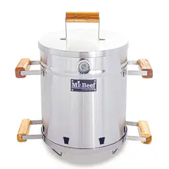 MR BEEF - Barril Asador Acero Inoxidable 430 Pequeño Eco 56x36 Cm