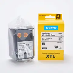 DYMO - Cinta Cable Laminado Negro/Blanco 38X21 mm para Rotuladora Xtl500