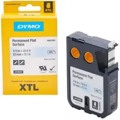 DYMO - Cinta Poliéster Negro/Transparente12 mm 9.1M para Rotuladora Xtl300/500
