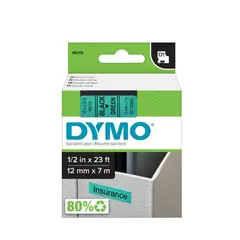 DYMO - Cinta D1 Plástico Color Negro/Verde 12 mm 7M para Rotul Lm210280420