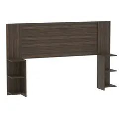 2020 HOME - Cabecero para cama Doble Phoenix Nogal 194.8x120.5x28.4 cm con 4 Compartimientos en MDP