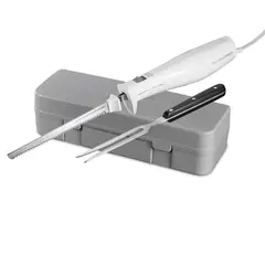 HAMILTON BEACH - Cuchillo Eléctrico con Tenedor y Estuche Gris