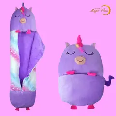 MAGIC CLASS - Saco De Dormir De Felpa Para Niños Unicornio Multicolor