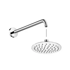 CCOL - Combo Ducha Redonda 25Cm Cromada + Brazo 40 Cm A Muro Cromado