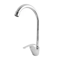 CCOL - Grifería Lavaplatos Mezclador Cuello Cisne Cromo Brillante Consumo 9 l/min