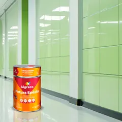 ALGRECO - Kit Pintura Para Pisos Epóxica Base Solvente Blanco 1 Galón