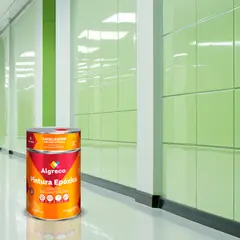 ALGRECO - Kit Pintura Para Pisos Epóxica Base Solvente Blanco 1 Galón