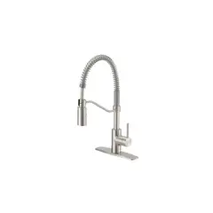 BOSTON HARBOR - Grifo de Resorte para Cocina con Rociador en Acero Inoxidable