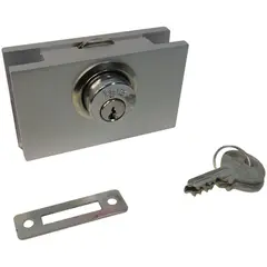 GRANCOL - Chapeta + Cerradura Esq. para Vidrio Vitrina