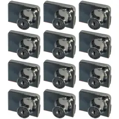 GRANCOL - Cerradura Sobreponer Doble Puerta X12 Vitrina