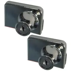 GRANCOL - Cerradura Sobreponer Doble Puerta X2 Vitrina