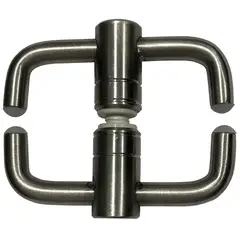 GRANCOL - Manija Giratoria Doble Acero Inox Division Baño