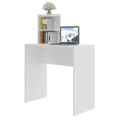 2020 HOME - Escritorio Seattle Blanco 80x113x38.5 cm con Repisas en MDP 15 mm