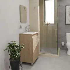 CORONA - Mueble de baño a piso Esencial con Lavamanos 55 cm