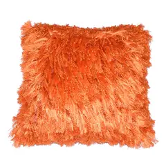 UNOXUNO - Cojín Plain Trecia Lurex T.45x45 Naranja