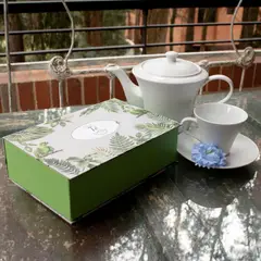 GENERICO - Caja Té Tamano 24X16X7 Cm con 6 Divisiones Paisaje