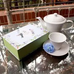 GENERICO - Caja Té Tamano 24X16X7 Cm con 6 Divisiones Colibri
